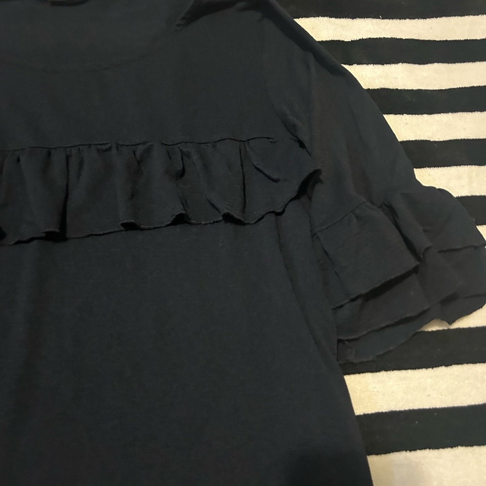 Vero Moda Navy Ruffle Blouse - Picture 3 of 5